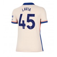 Camisa de Futebol Chelsea Romeo Lavia #45 Equipamento Secundário Mulheres 2024-25 Manga Curta